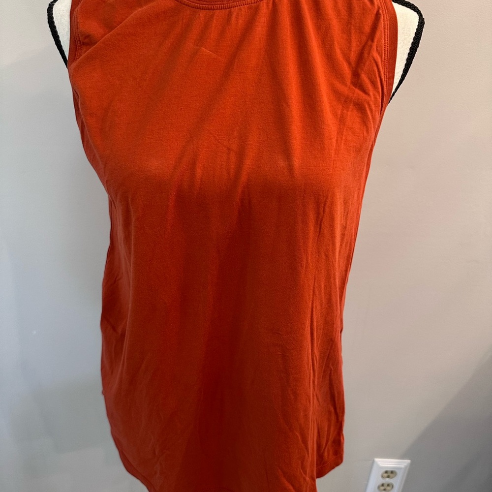Lululemon Athletica Orange Muscle Tee Sleeveless Top - Picture 1 of 6